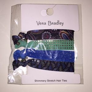 Vera Bradley Shimmery Stretch Hair Ties NWT